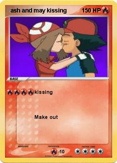 Pokemon  ash and may kissing 