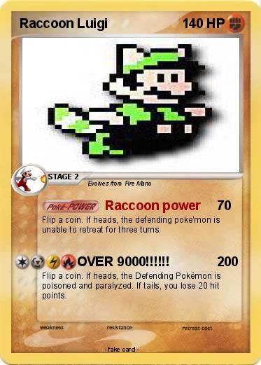 Pokemon Raccoon Luigi