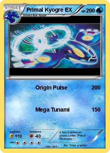Pokemon Primal Kyogre EX