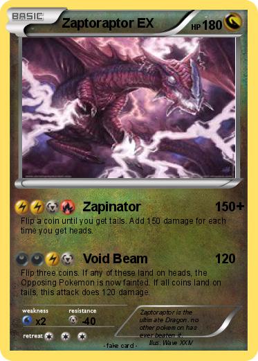 Pokemon Zaptoraptor EX