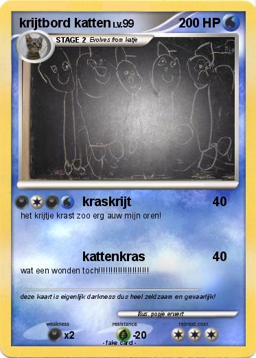 Pokemon krijtbord katten