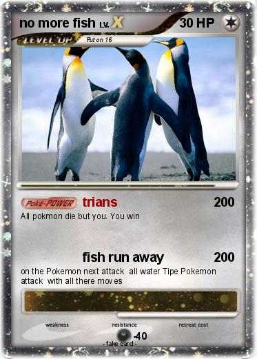 Pokemon no more fish