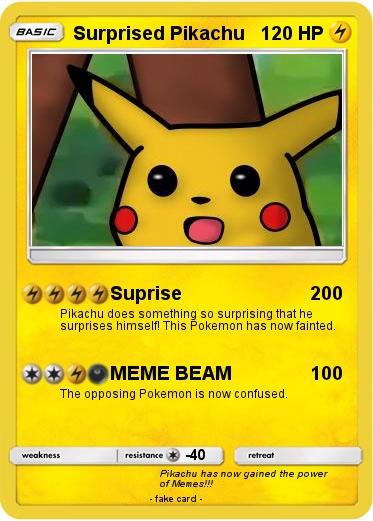 Pokemon Surprised Pikachu
