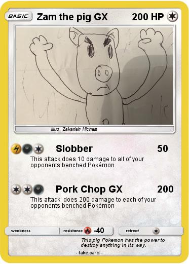 Pokemon Zam the pig GX