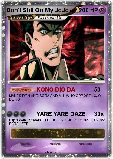Pokemon Don't Shit On My JoJo