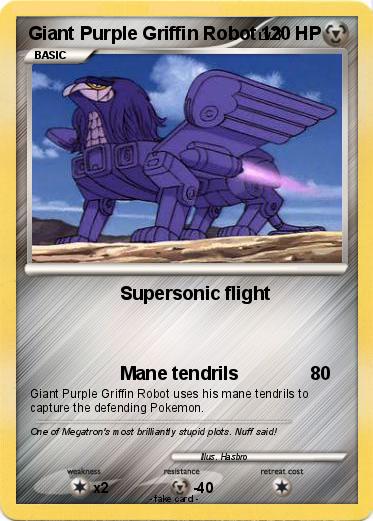 Pokemon Giant Purple Griffin Robot
