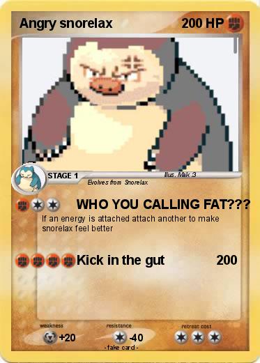 Pokemon Angry snorelax