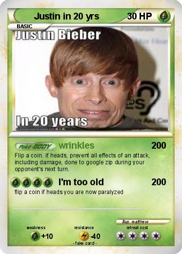 Pokemon Justin in 20 yrs