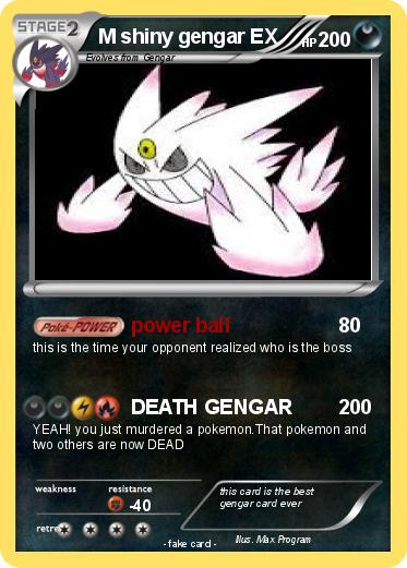Pokemon M Gengar EX shiny