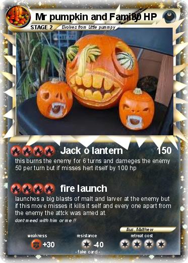 Pokemon Mr pumpkin and Family