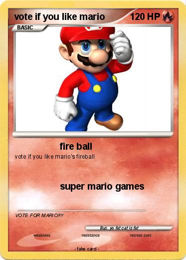 Pokemon vote if you like mario