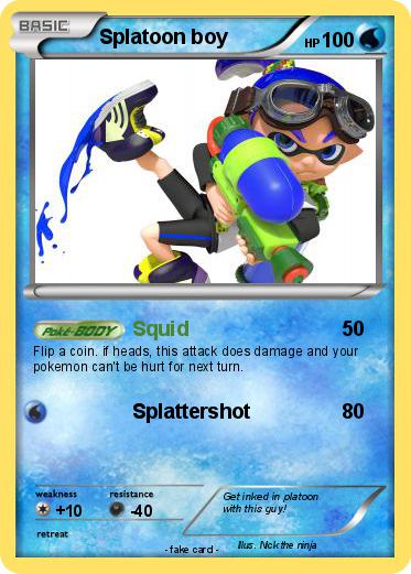 Pokemon Splatoon boy