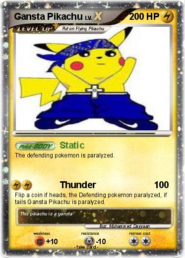 Pokemon Gansta Pikachu