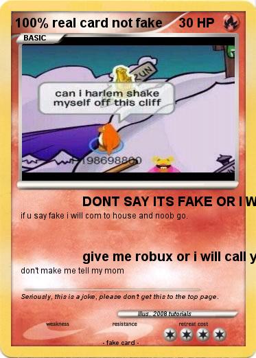 Pokemon 100% real card not fake