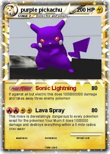 Pokemon purple pickachu