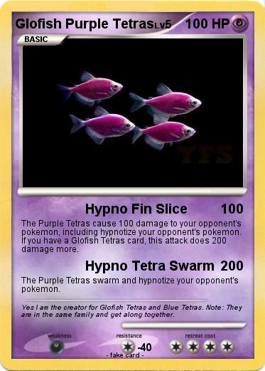 Pokemon Glofish Purple Tetras
