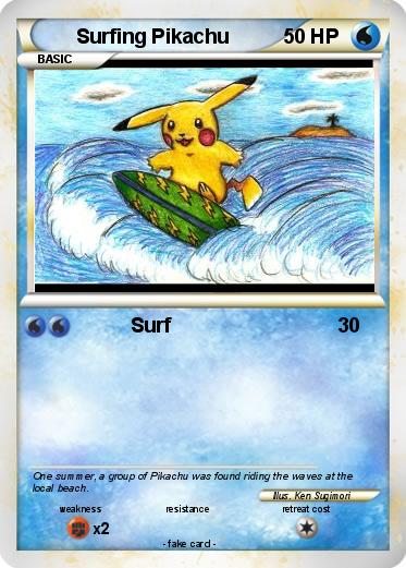 Pokemon Surfing Pikachu