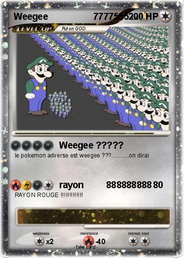 Pokemon Weegee                  7777555