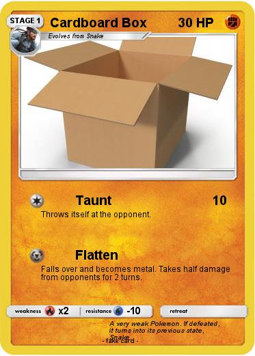 Pokemon Cardboard Box