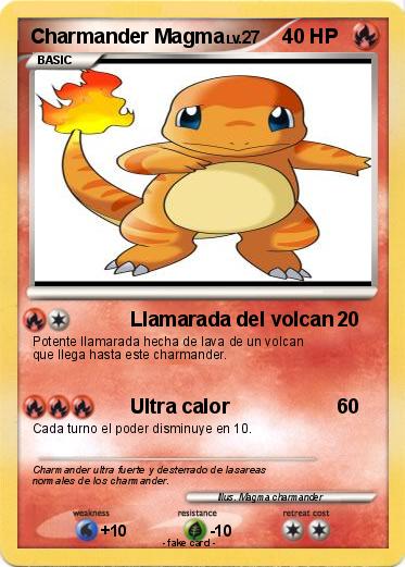 Pokemon Charmander Magma