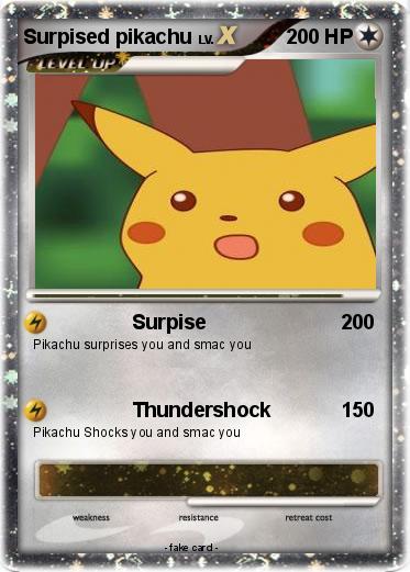 Pokemon Surpised pikachu