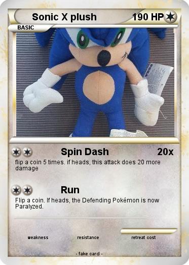 Pokemon Sonic X plush