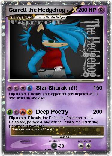 Pokemon Garrett the Hedgehog