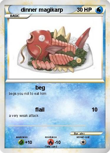 Pokemon dinner magikarp