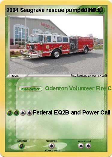 Pokemon 2004 Seagrave rescue pumper truck