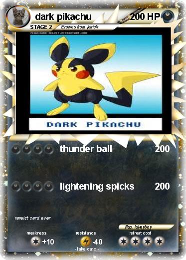 Pokemon dark pikachu