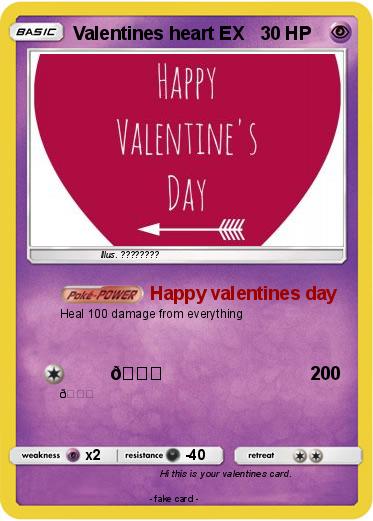 Pokemon Valentines heart EX