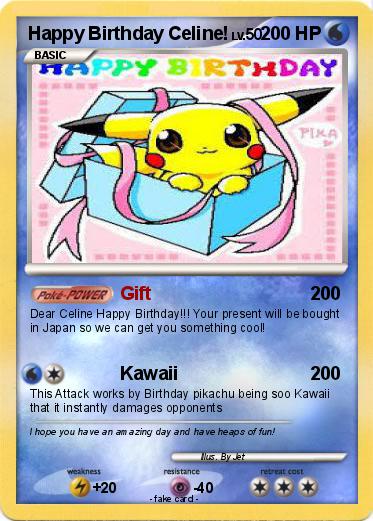 Pokemon Happy Birthday Celine!