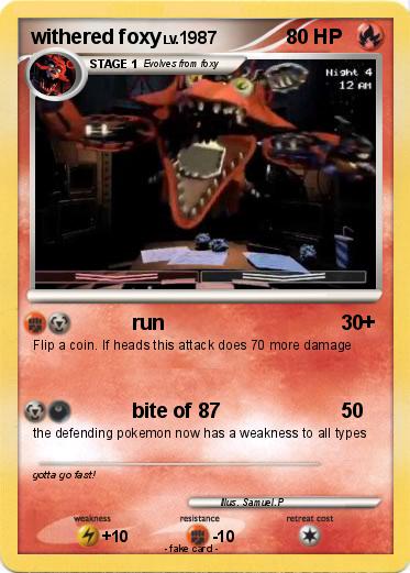 Pokemon withered foxy