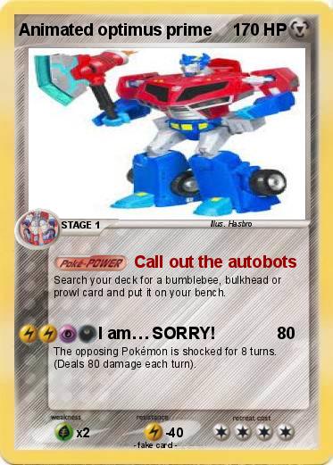 Pokemon Animated optimus prime