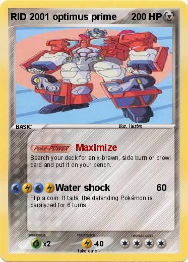 Pokemon RID 2001 optimus prime