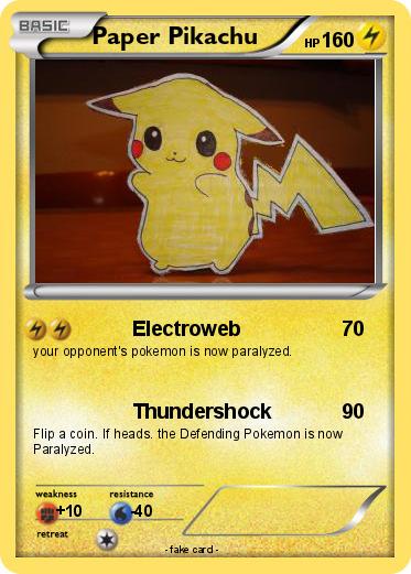 Pokemon Paper Pikachu