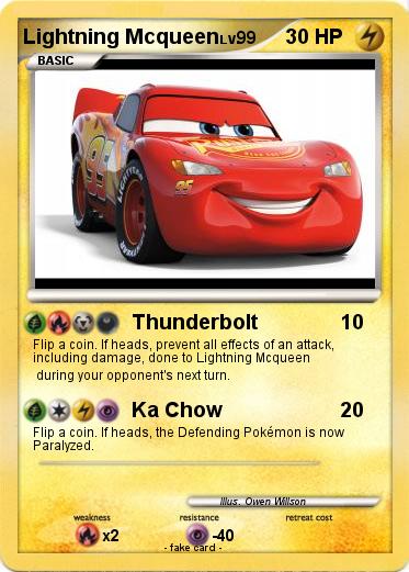 Pokemon Lightning Mcqueen