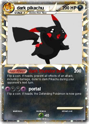 Pokemon dark pikachu
