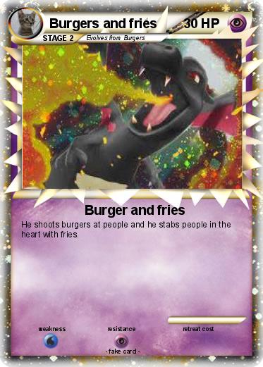 Pokemon Burgers and fries