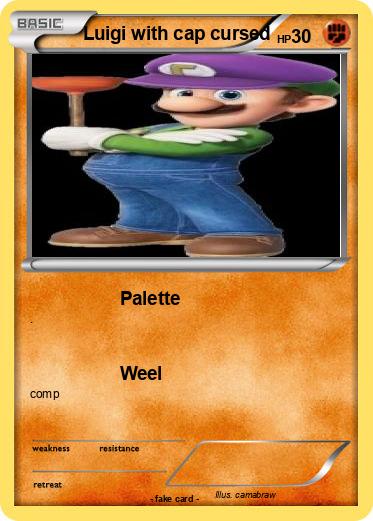 Pokemon Luigi with cap cursed
