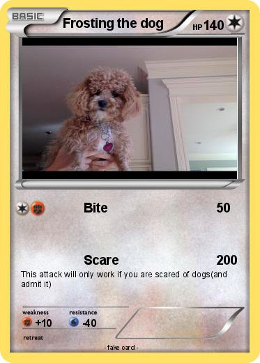 Pokemon Frosting the dog
