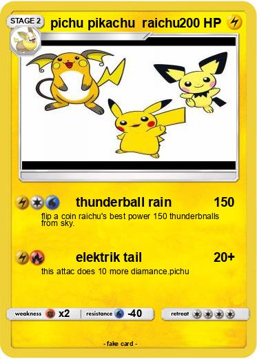 Pokemon pichu pikachu  raichu