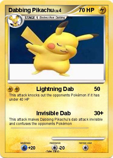 Pokemon Dabbing Pikachu