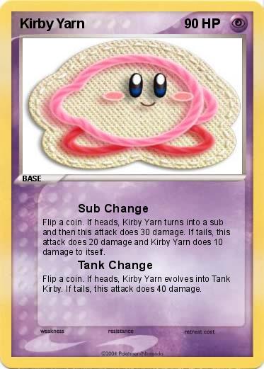 Pokemon Kirby Yarn
