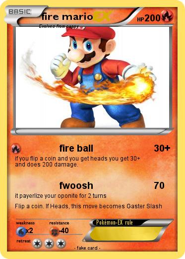 Pokemon fire mario