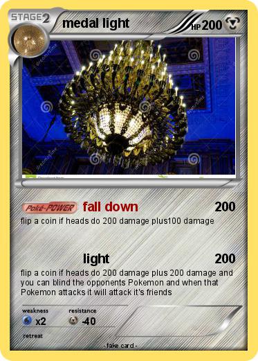 Pokemon medal light