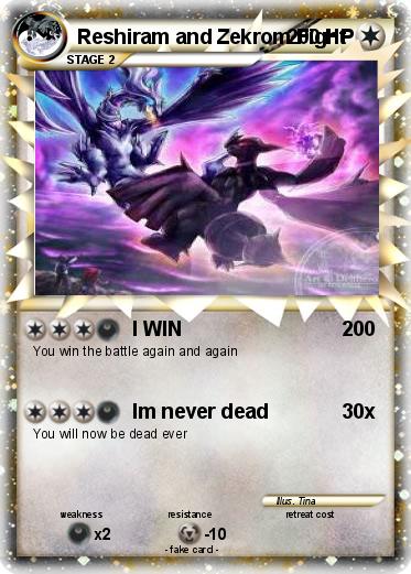 Pokemon Reshiram and Zekrom Fight