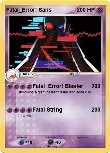 Pokemon Fatal_Error! Sans