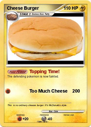 Pokemon Cheese Burger