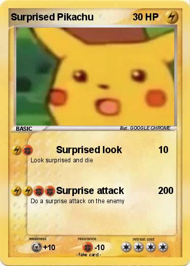 Pokemon Surprised Pikachu